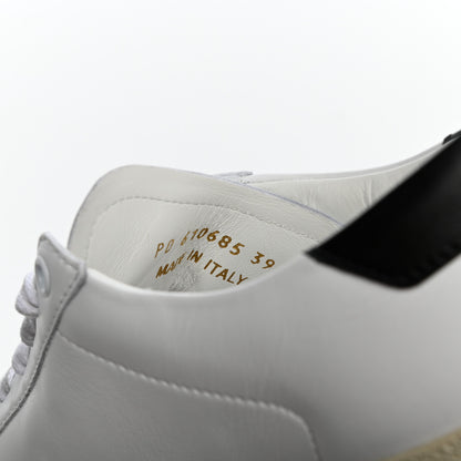 Saint Laurent Calfskin Embroidered Mens Court Classic Sneakers 39 White Black 9 of 10