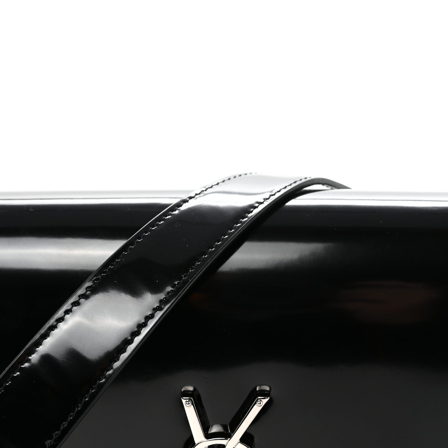 Glazed Calfskin Monogram Medium Solferino Satchel Black
