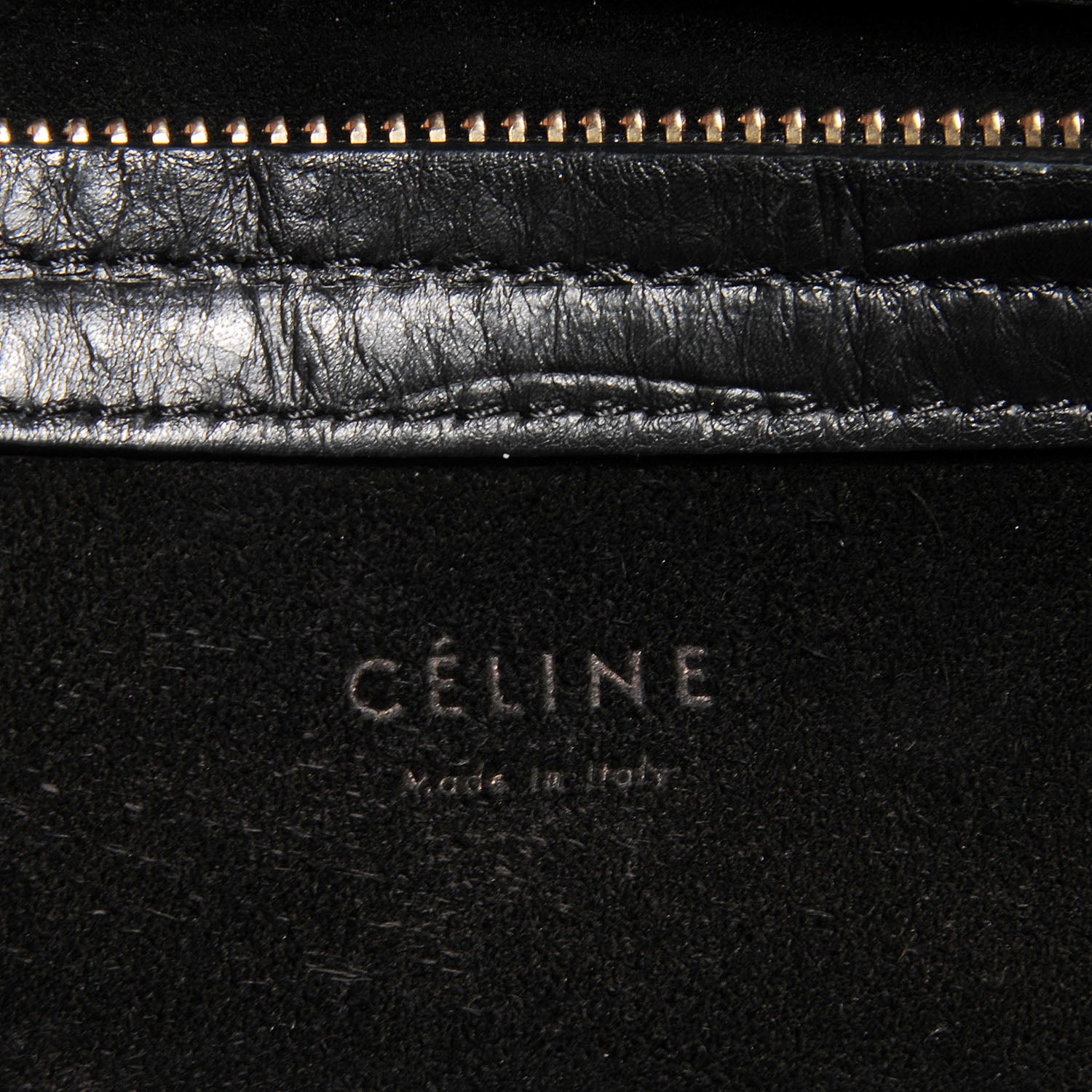 Celine Crocodile Embossed Large Phantom Luggage Black 6 of 7