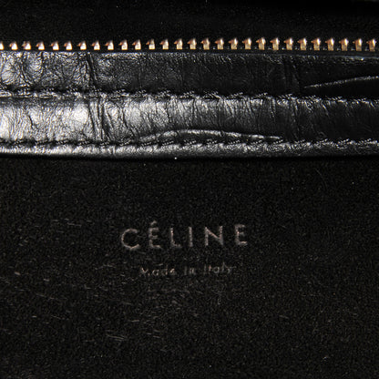 Celine Crocodile Embossed Large Phantom Luggage Black 6 of 7
