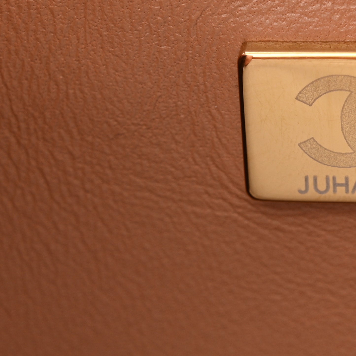 Lambskin Quilted Mini Rectangular Flap Brown