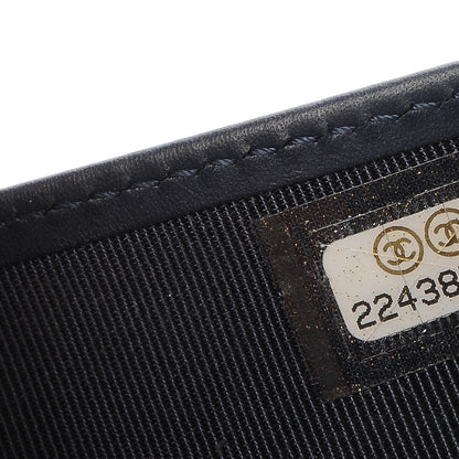 Chanel Caviar Chevron Quilted Compact Flap Wallet Navy 8 of 9