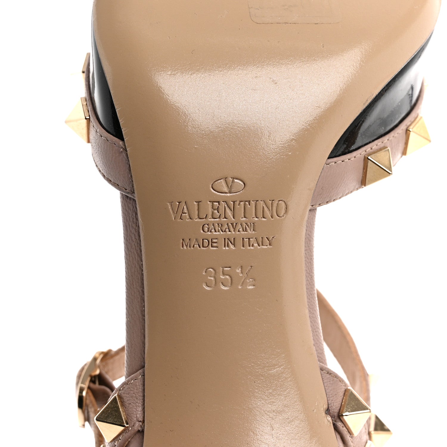Valentino Garavani Patent Nappa Rockstud Ankle Strap 65mm Pumps 35.5 Black Poudre 8 of 11