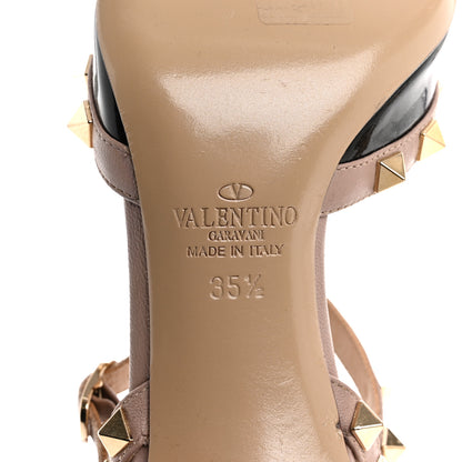 Valentino Garavani Patent Nappa Rockstud Ankle Strap 65mm Pumps 35.5 Black Poudre 8 of 11
