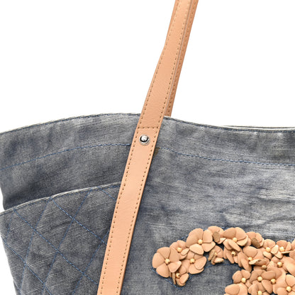 Chanel Denim CC Flower Tote Blue 13 of 20