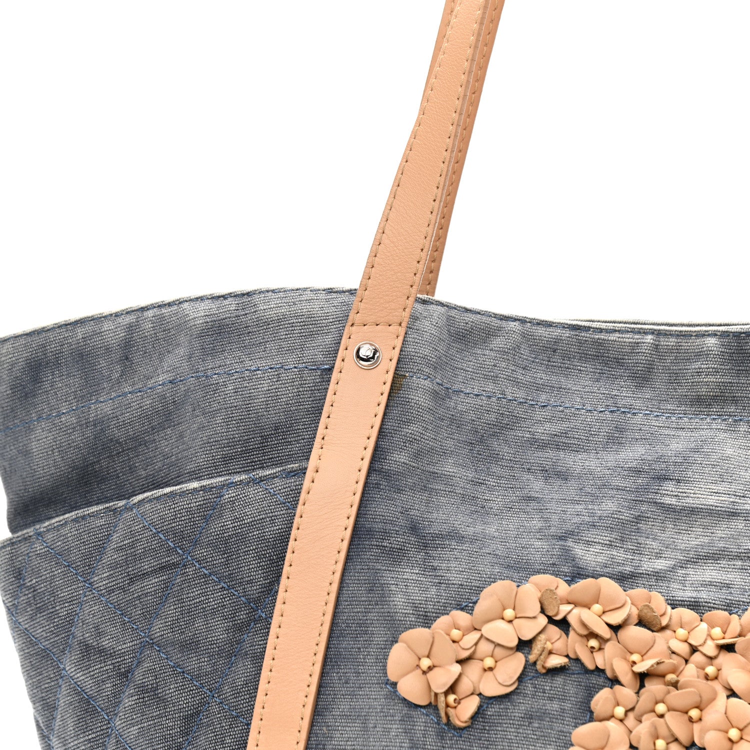 Chanel Denim CC Flower Tote Blue 13 of 20