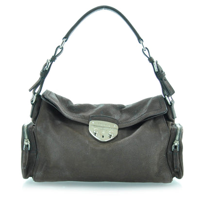Prada Leather Antic Easy A Foldover Pushlock Flap Shoulder Bag 1 of 12