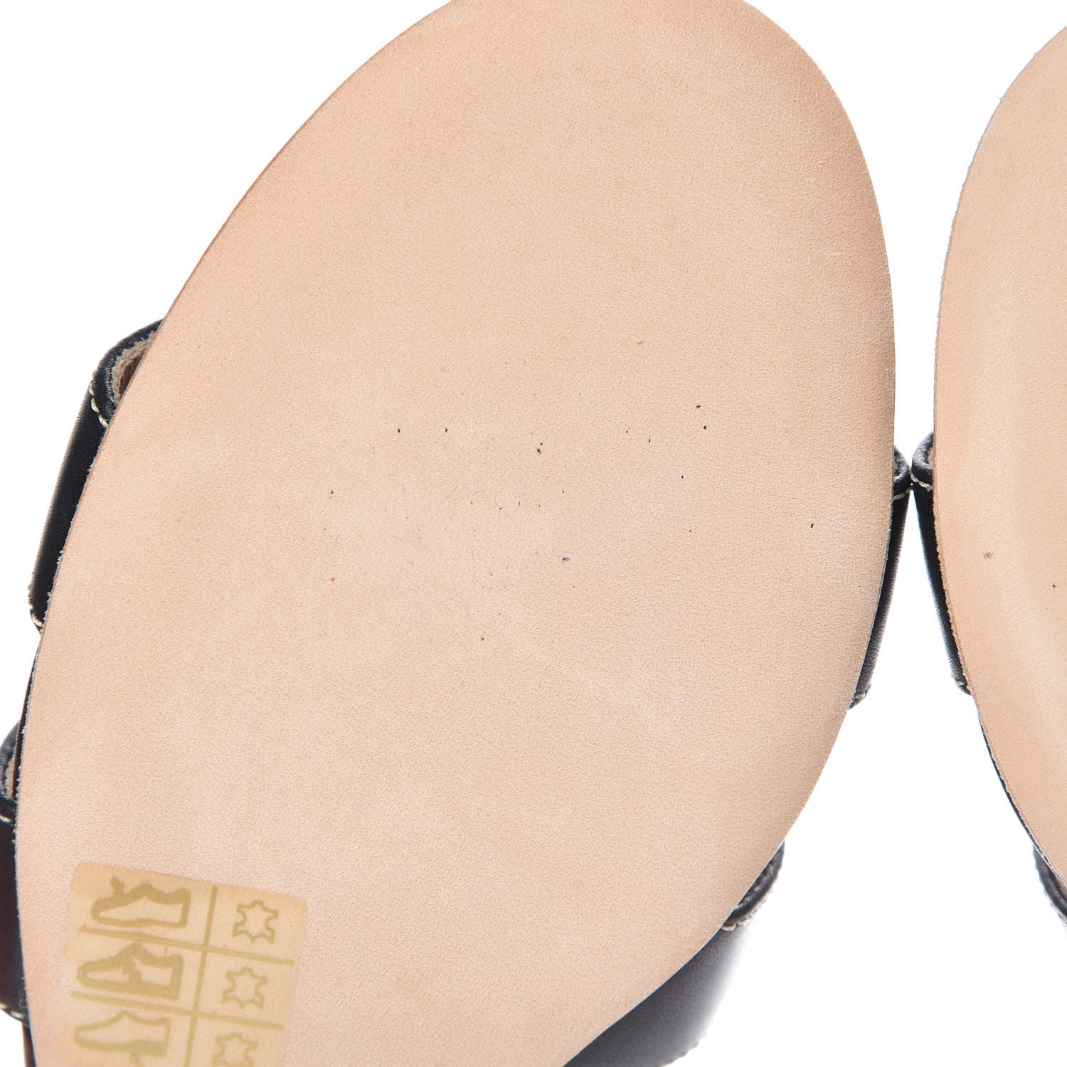 Hermes Calfskin Oasis Sandals 37.5 Black 10 of 11