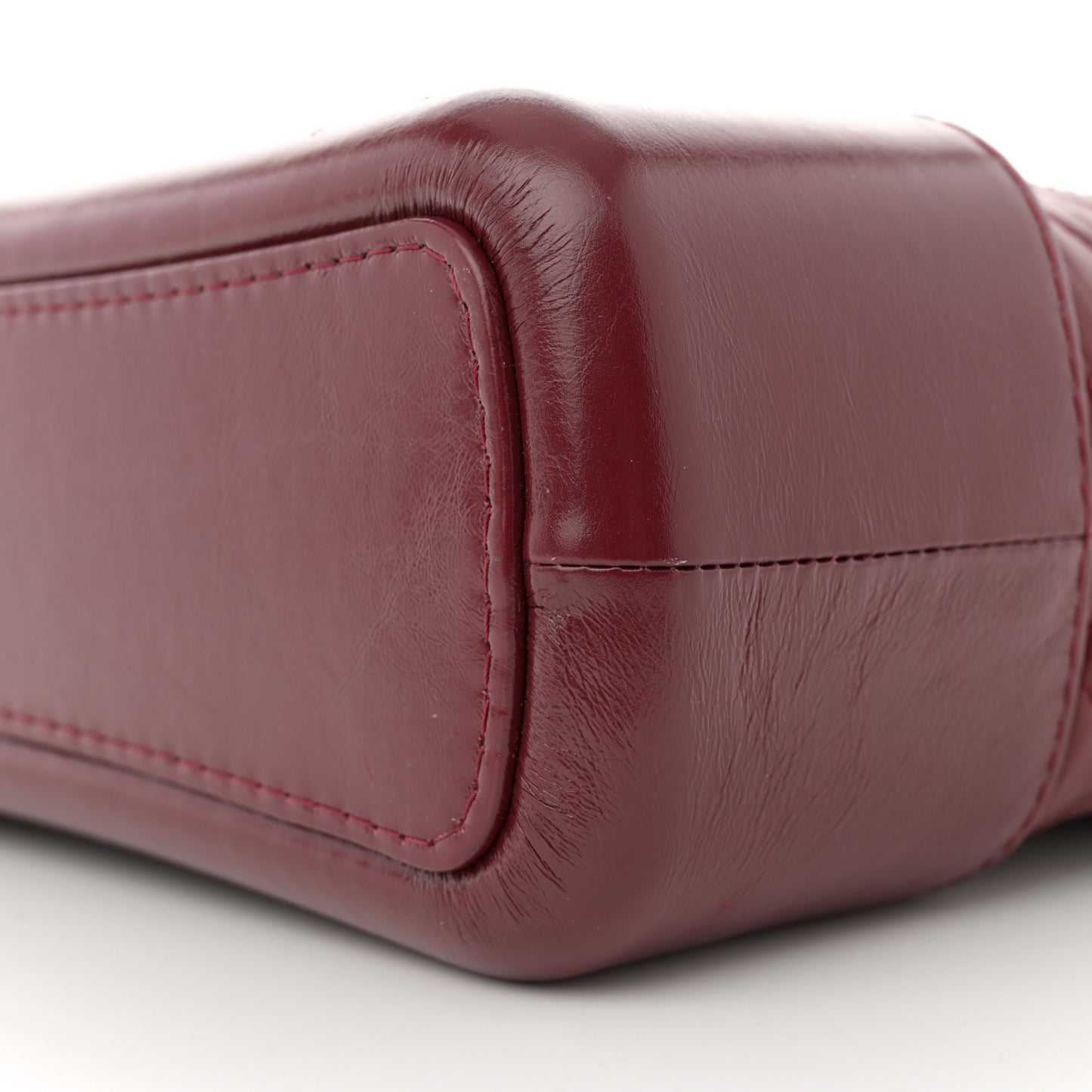 Aged Calfskin Quilted Medium Gabrielle Hobo Burgundy