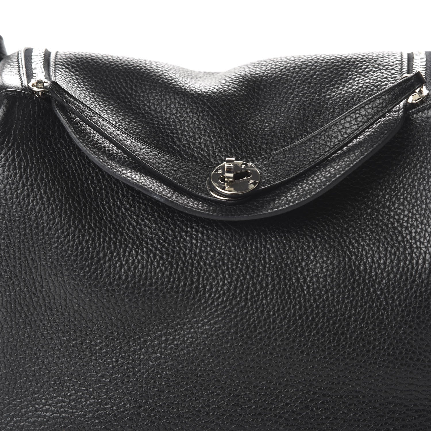 Hermes Taurillon Clemence Lindy 30 Black 9 of 10