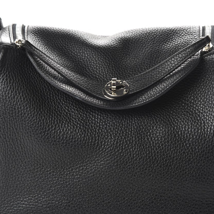 Hermes Taurillon Clemence Lindy 30 Black 9 of 10