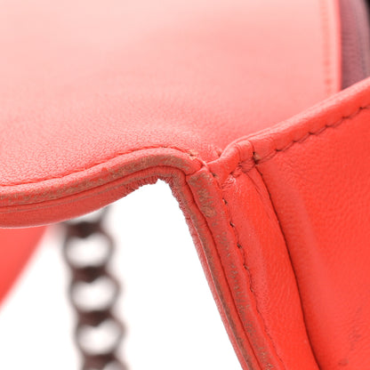 Chanel Calfskin Chevron Quilted New Medium Boy Flap Orange 14 of 21