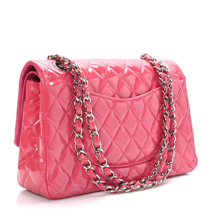 Chanel Patent Quilted Medium Double Flap Pink 3 of 10