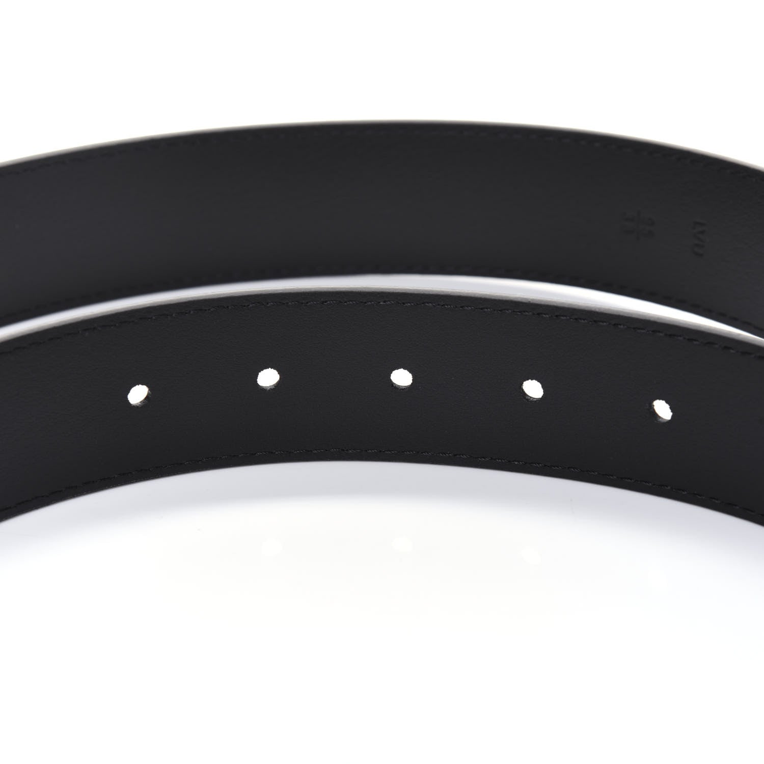 Louis Vuitton Calfskin 35mm Pont Neuf Belt 95 38 Black 8 of 9