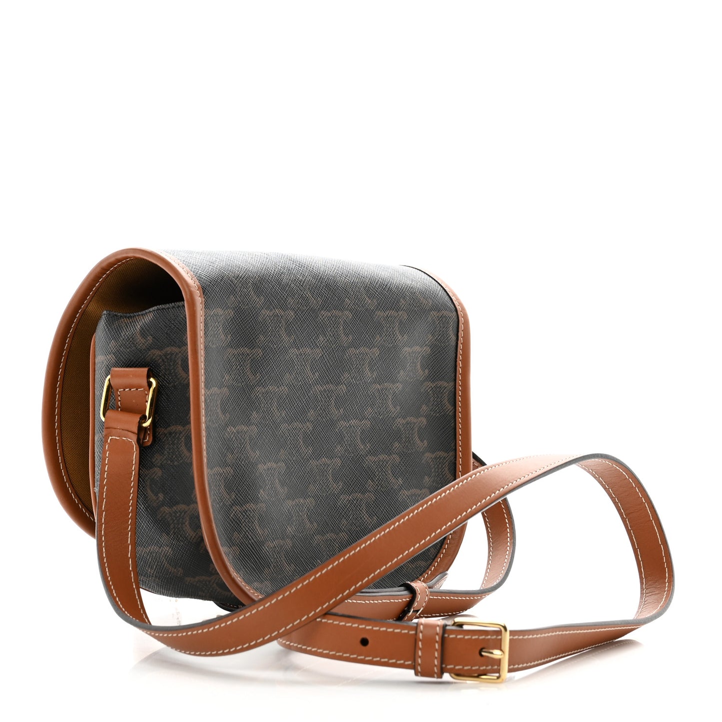 Triomphe Canvas Medium Folco Bag Tan
