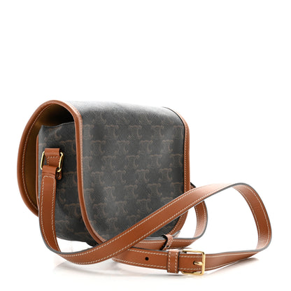 Celine Triomphe Canvas Medium Folco Bag Tan 3 of 9