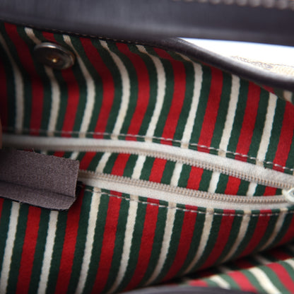 Gucci Monogram Medium New Britt Hobo Dark Brown 10 of 13