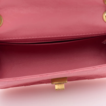 Chanel Aged Calfskin Quilted 2.55 Reissue Mini Flap Pink 5 of 9
