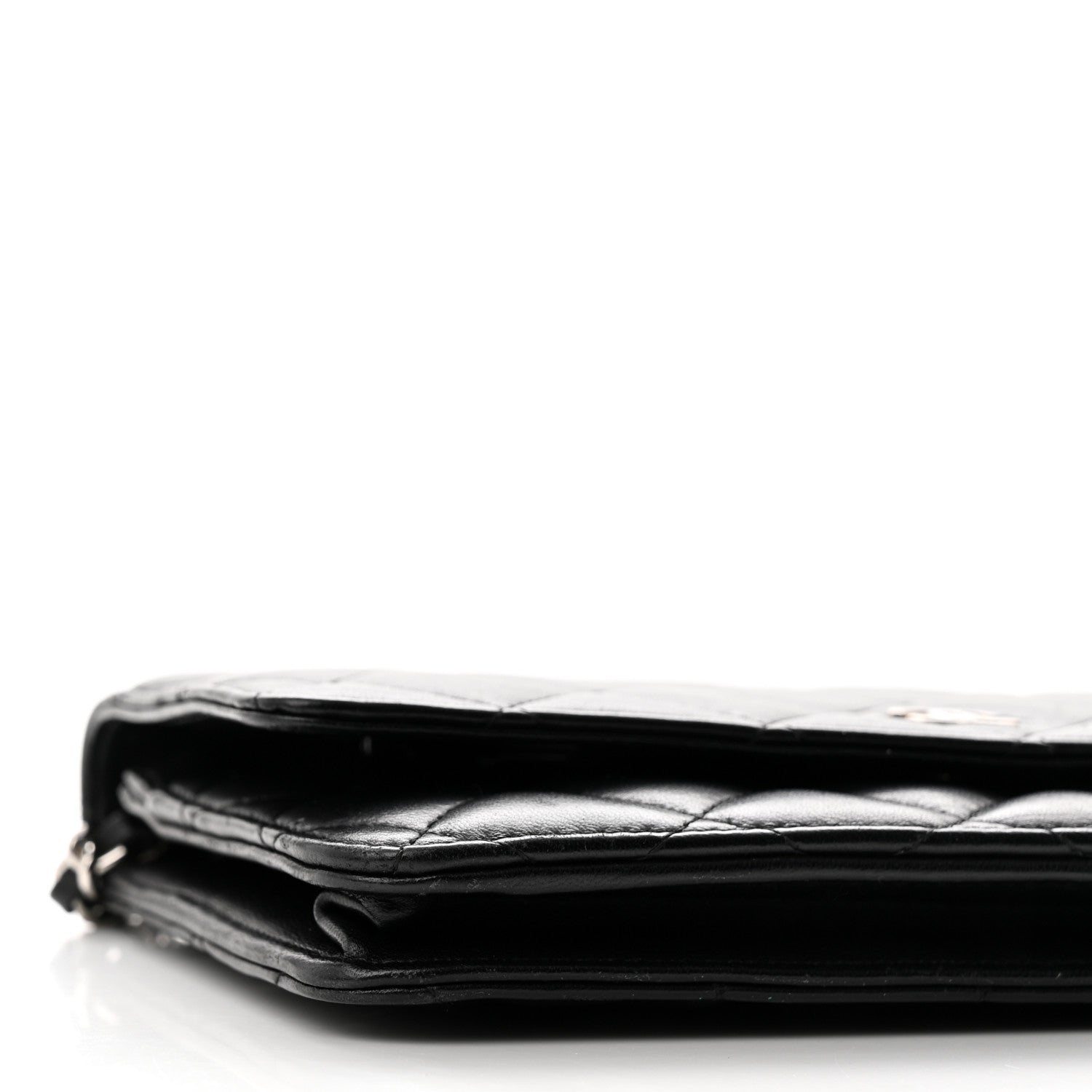 Chanel Lambskin Quilted Wallet On Chain WOC Black 10 of 12
