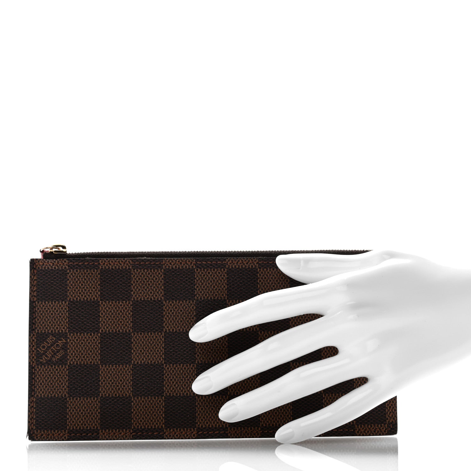 Louis Vuitton Damier Ebene Felicie Chain Wallet Zippered Insert 2 of 9