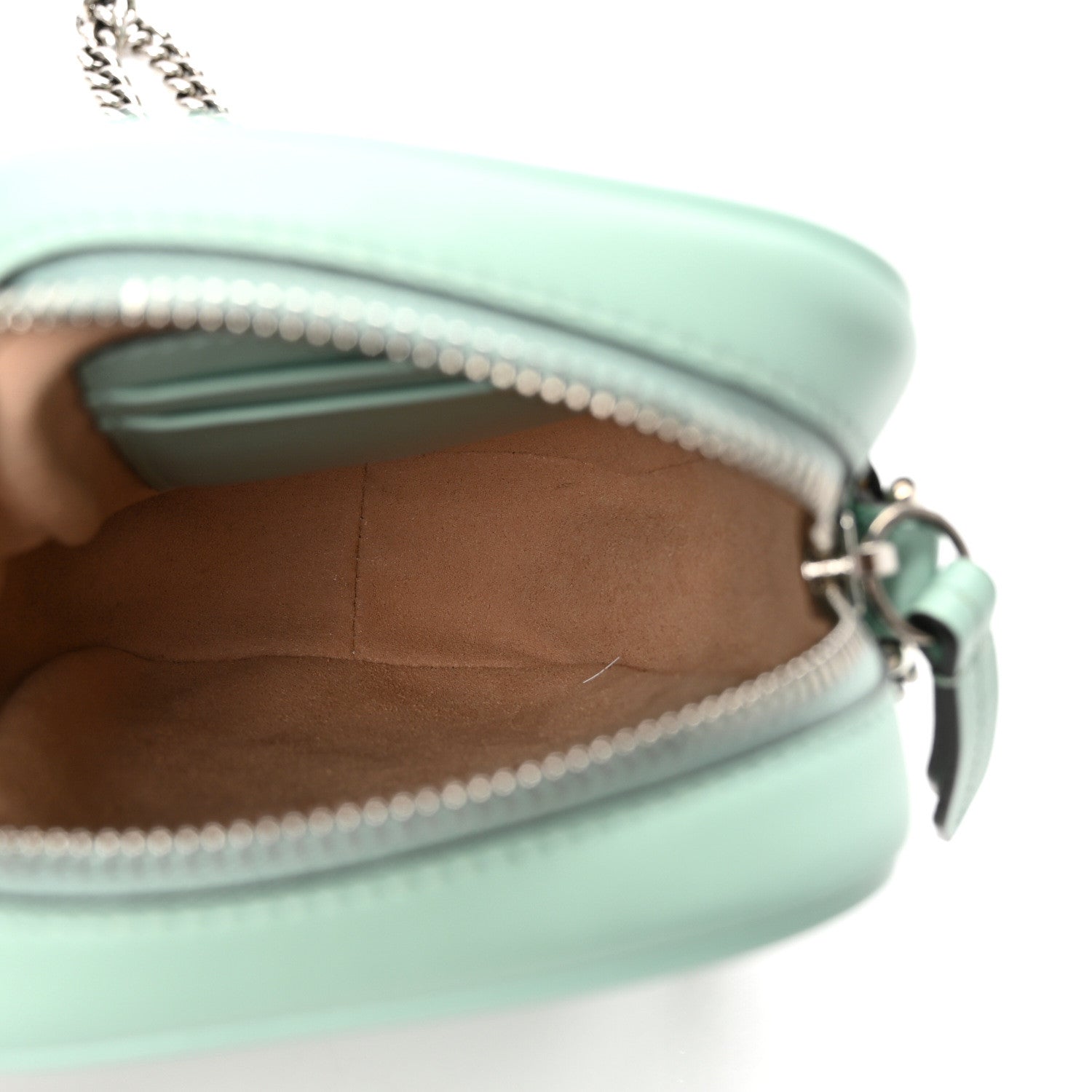 Gucci Calfskin Matelasse Mini GG Marmont Crossbody Bag Water Green 5 of 8