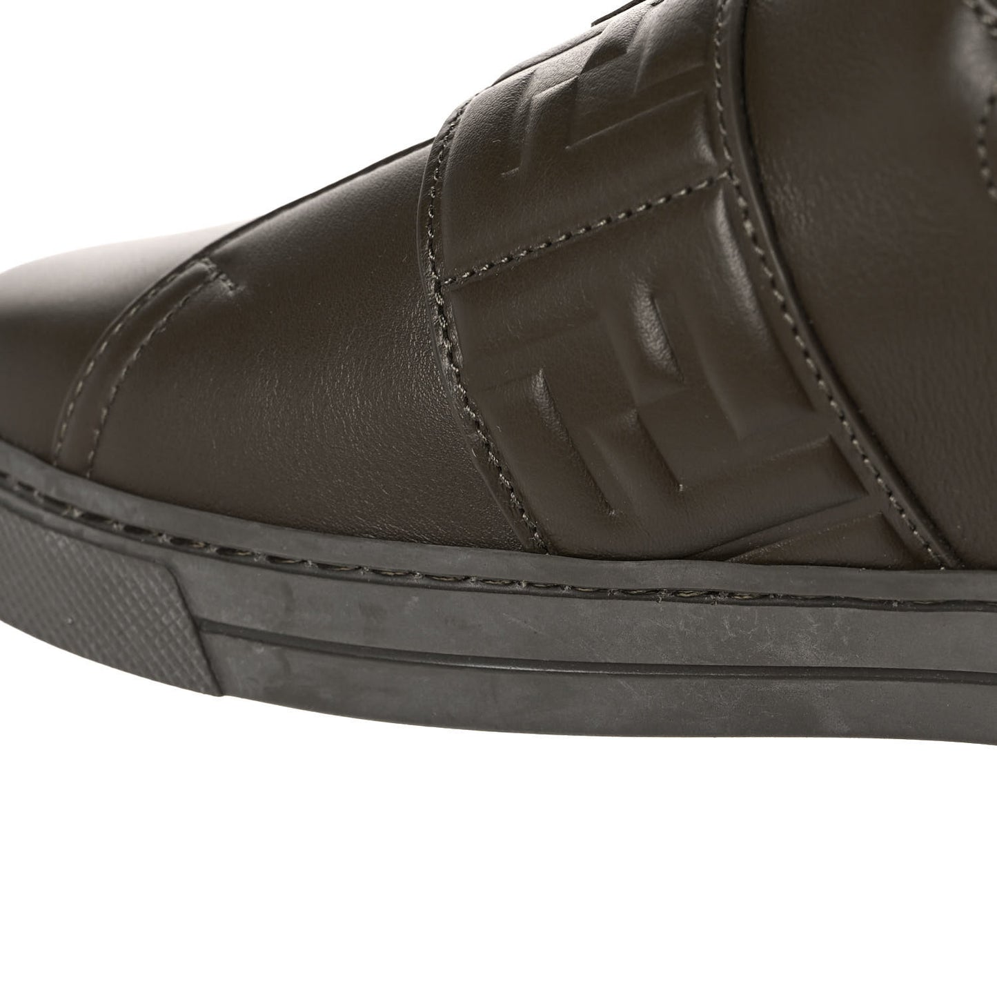 Vitello FF Embossed Womens Slip On Sneakers 36 Wood