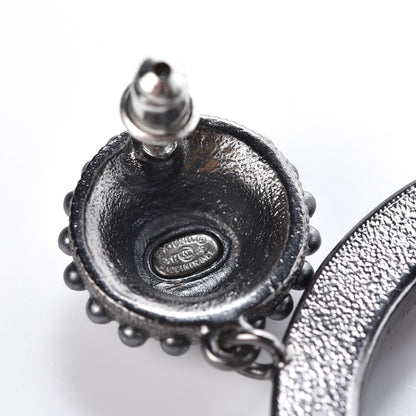 Chanel Ruthenium CC Drop Earrings 4 of 4
