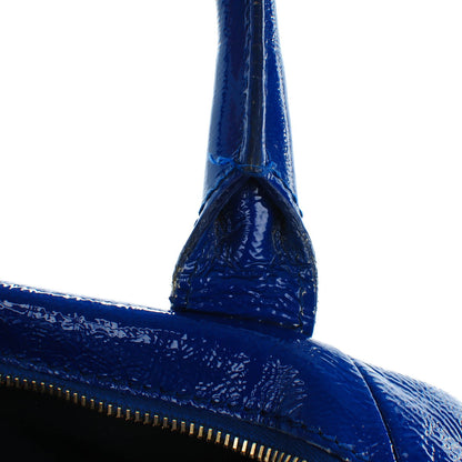 Saint Laurent Textured Patent Medium Easy Sac Majorelle Blue 11 of 11