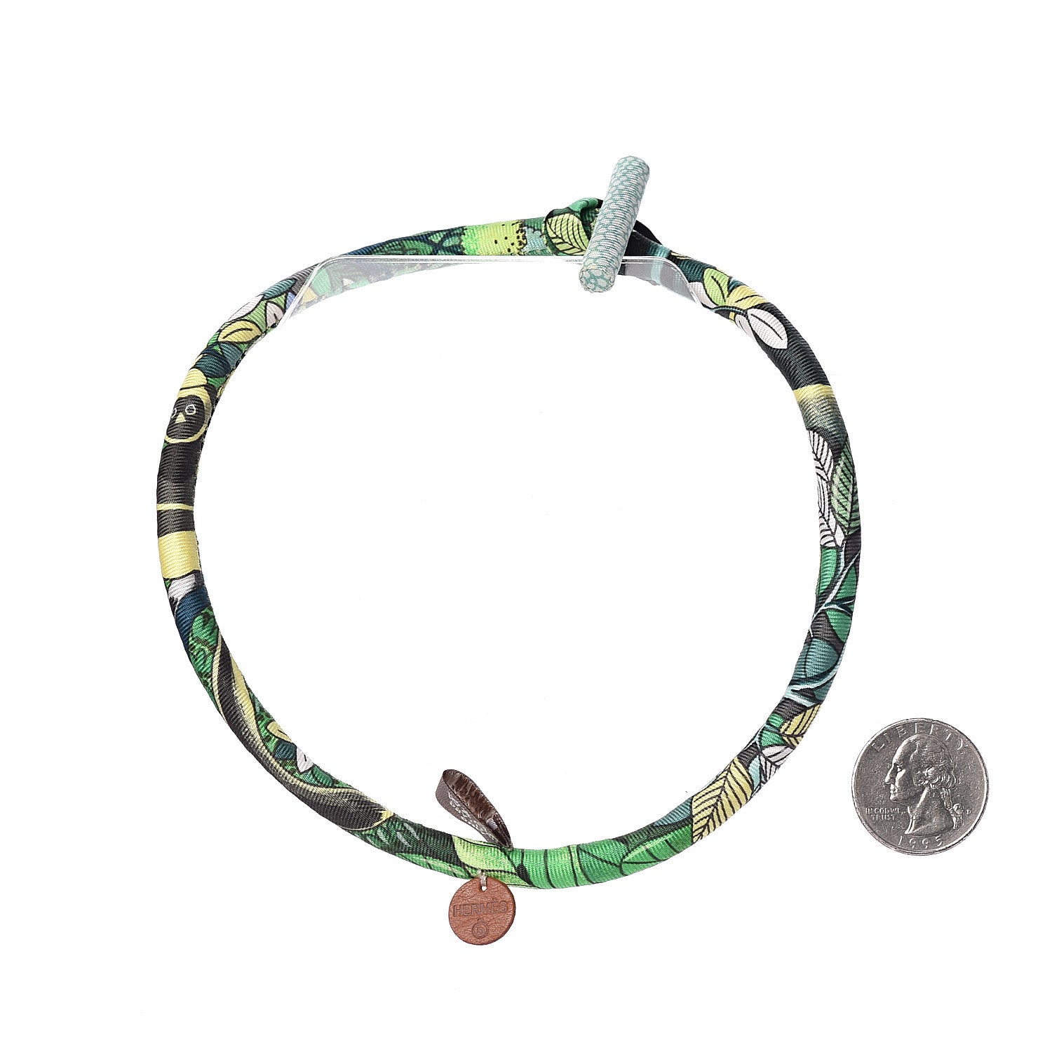 Hermes Silk Collier En Soie Petit H Necklace 2 of 5