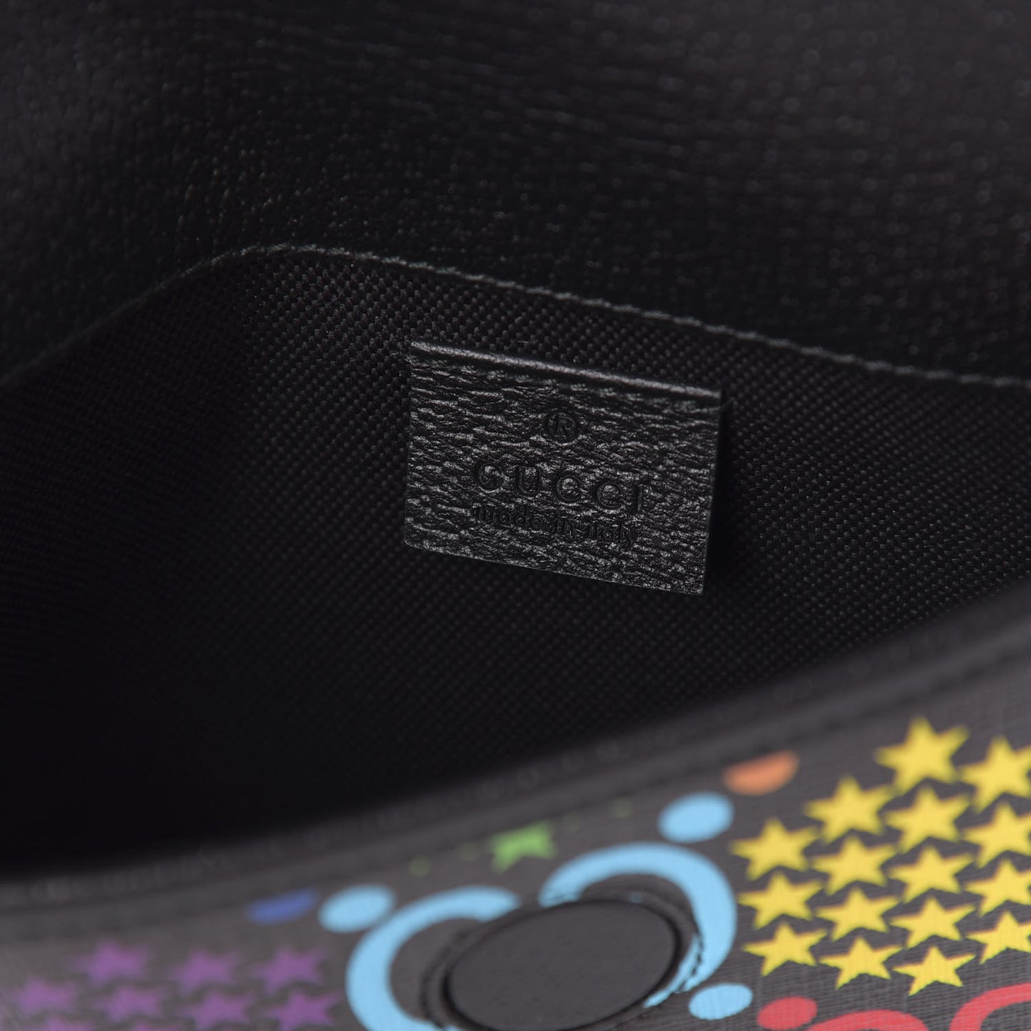 GG Supreme Monogram Psychedelic Slim Belt Bag Black