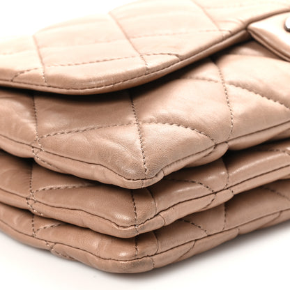 Chanel Lambskin Quilted Chanel 3 Accordion Flap Bag Dark Beige 10 of 13