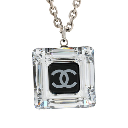 Chanel Lucite CC Square Charm Necklace 4 of 7