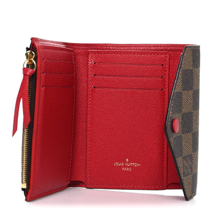 Louis Vuitton Damier Ebene Victorine Wallet Red 5 of 7