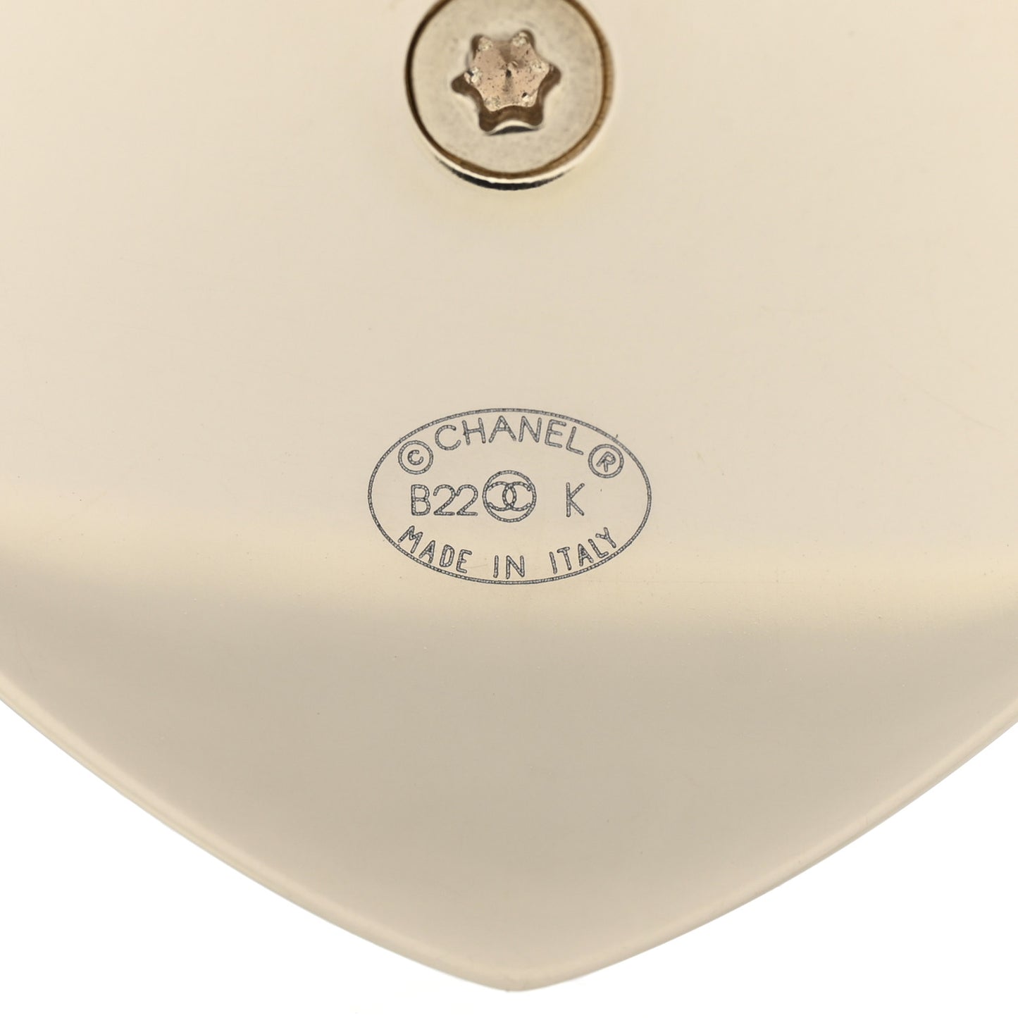 Tweed CC Heart Brooch Ivory Black Gold