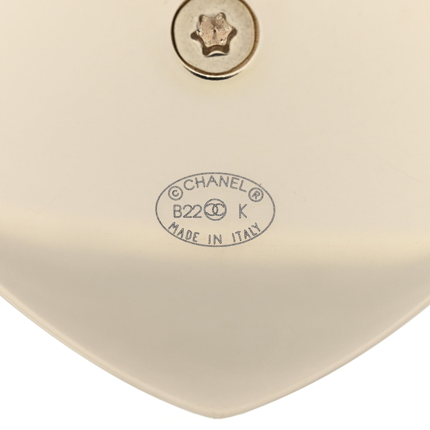 Chanel Tweed CC Heart Brooch Ivory Black Gold 3 of 3