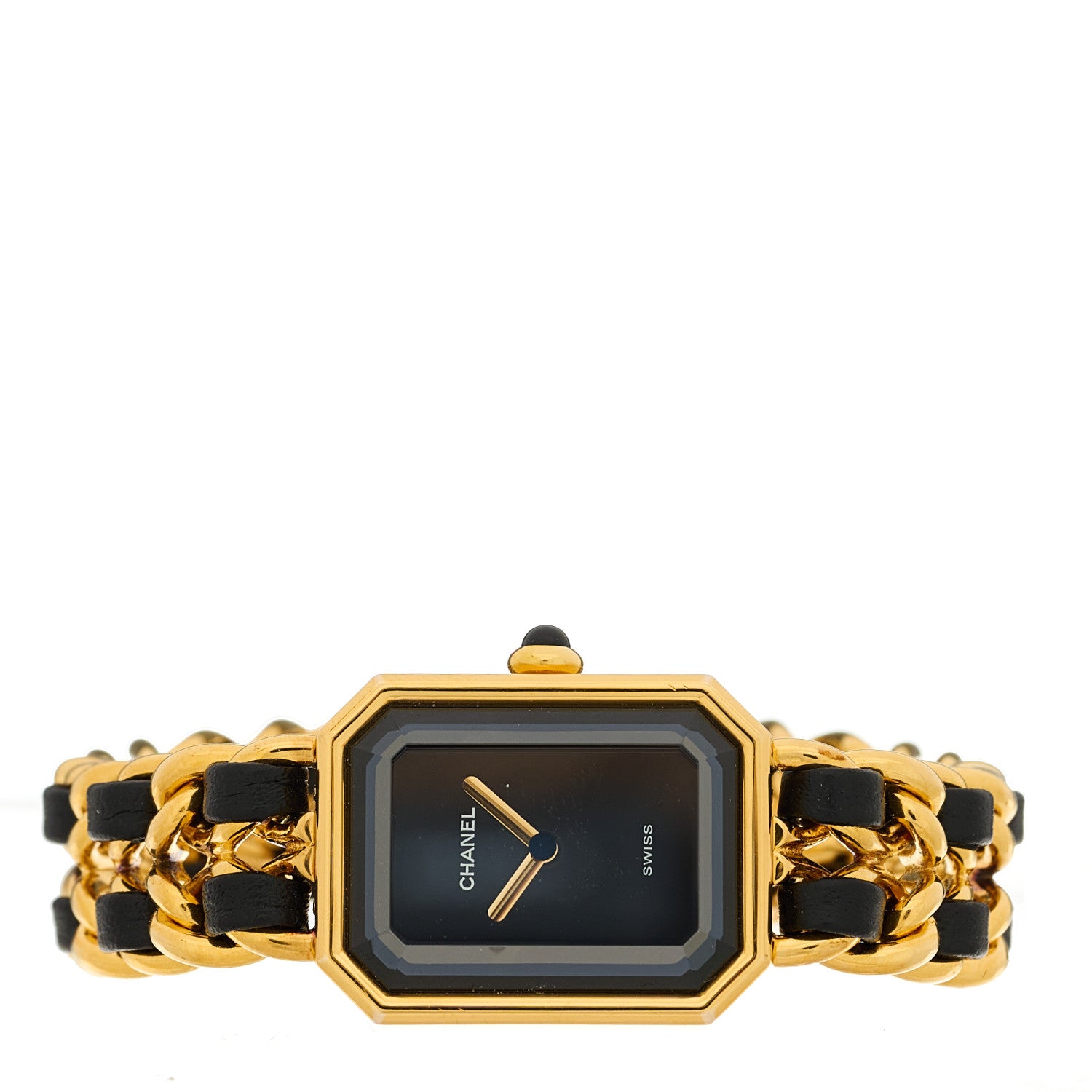 Chanel Stainless Steel Lambskin 20mm Chain Premiere Quartz Watch Gold M 2 of 4