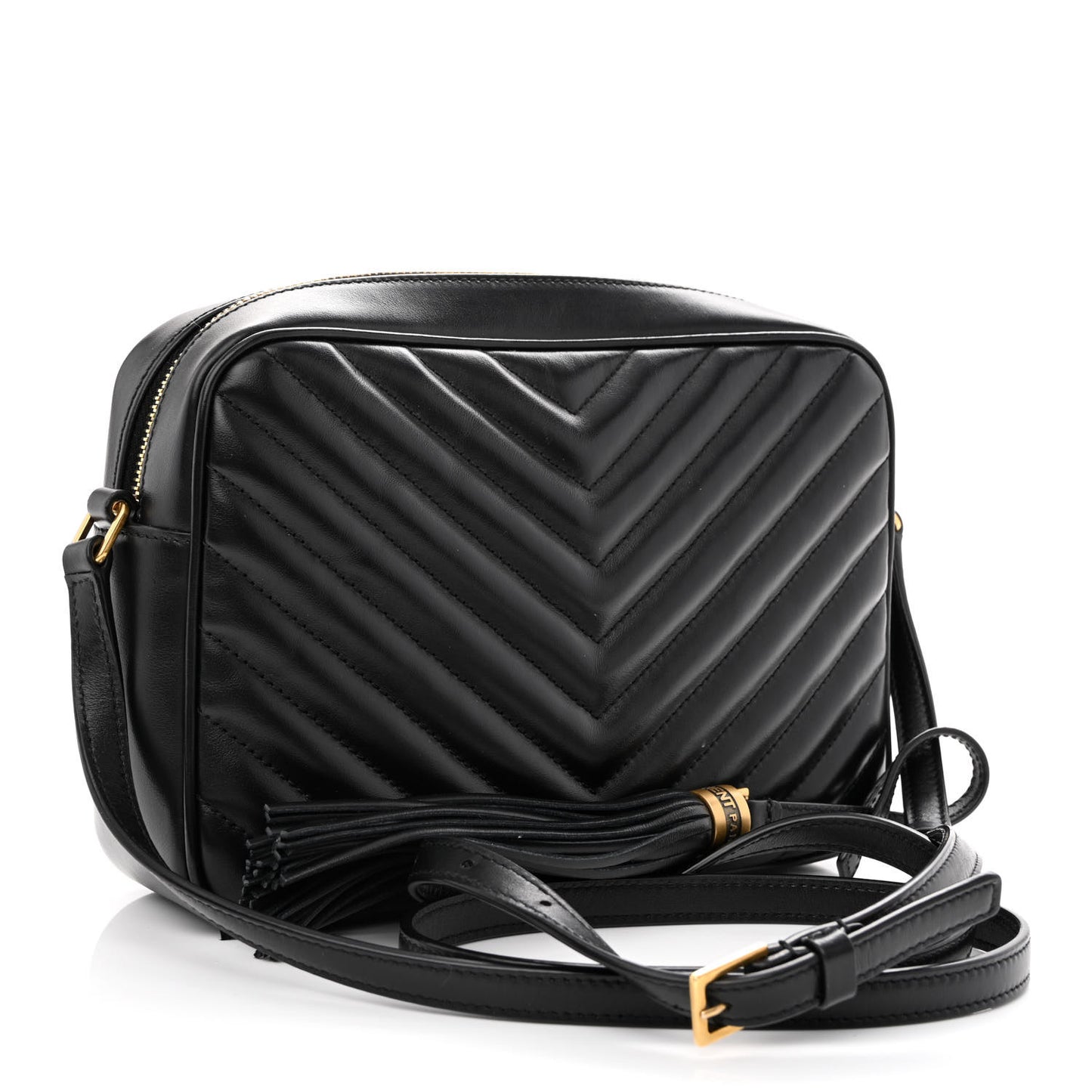 Calfskin Matelasse Monogram Lou Camera Bag Black