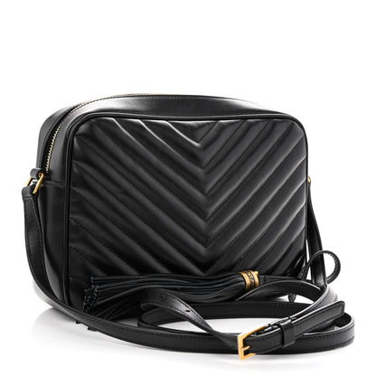 Saint Laurent Calfskin Matelasse Monogram Lou Camera Bag Black 3 of 10