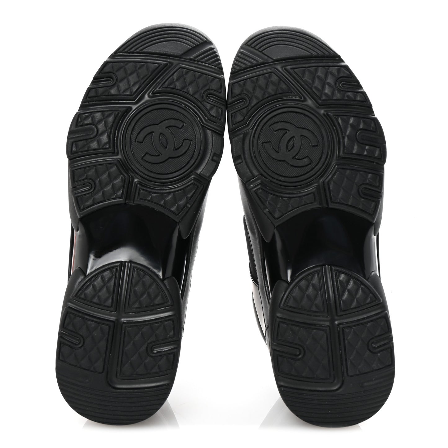 Lambskin Fabric CC Sneakers 39 Black
