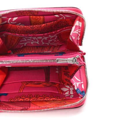 Hermes Epsom Silk'in Compact Wallet Rose Extreme Rose Mexico Rose Bougainvillier 4 of 4