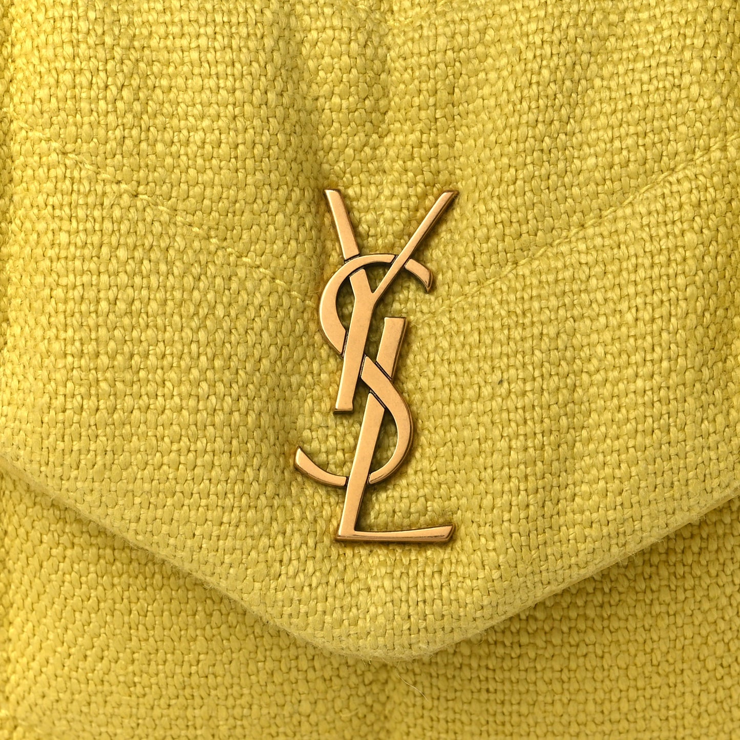 Canvas Quilted Toy Loulou Puffer Monogram Chain Satchel Jaune Citron