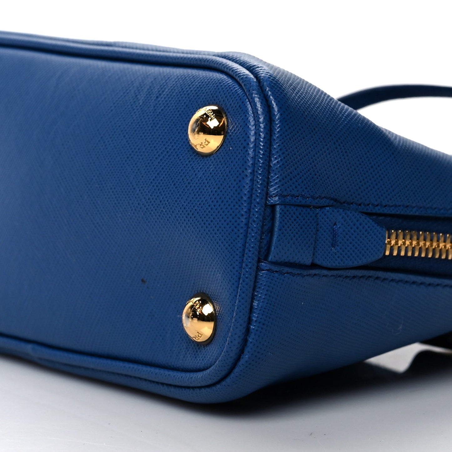 Saffiano Lux Mini Promenade Tote Azzurro