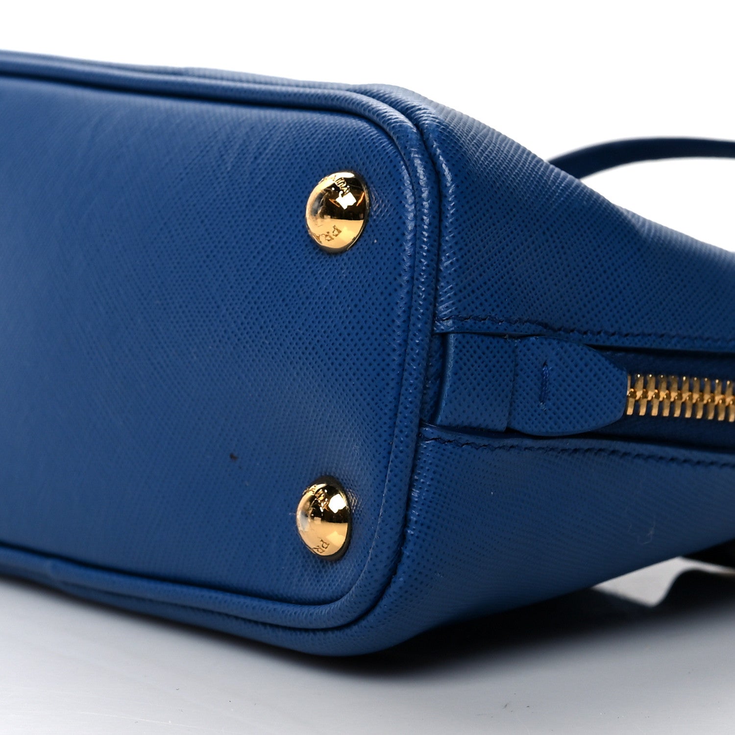Prada Saffiano Lux Mini Promenade Tote Azzurro 9 of 9