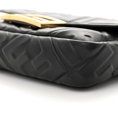 Fendi Nappa FF 1974 Embossed Mini Baguette Black 10 of 10