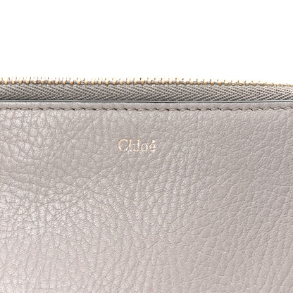 Chloe Grained Calfskin Alphabet Zip Card Holder Cashmere Grey 6 of 6