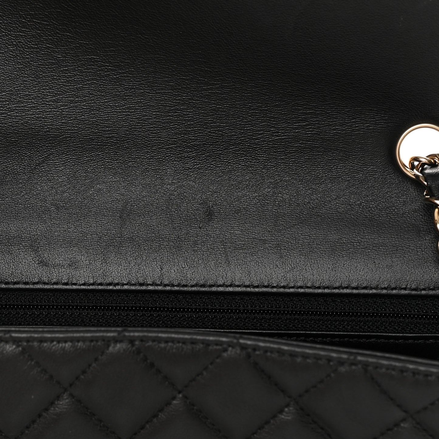Lambskin Quilted Mini Rectangular Flap Black