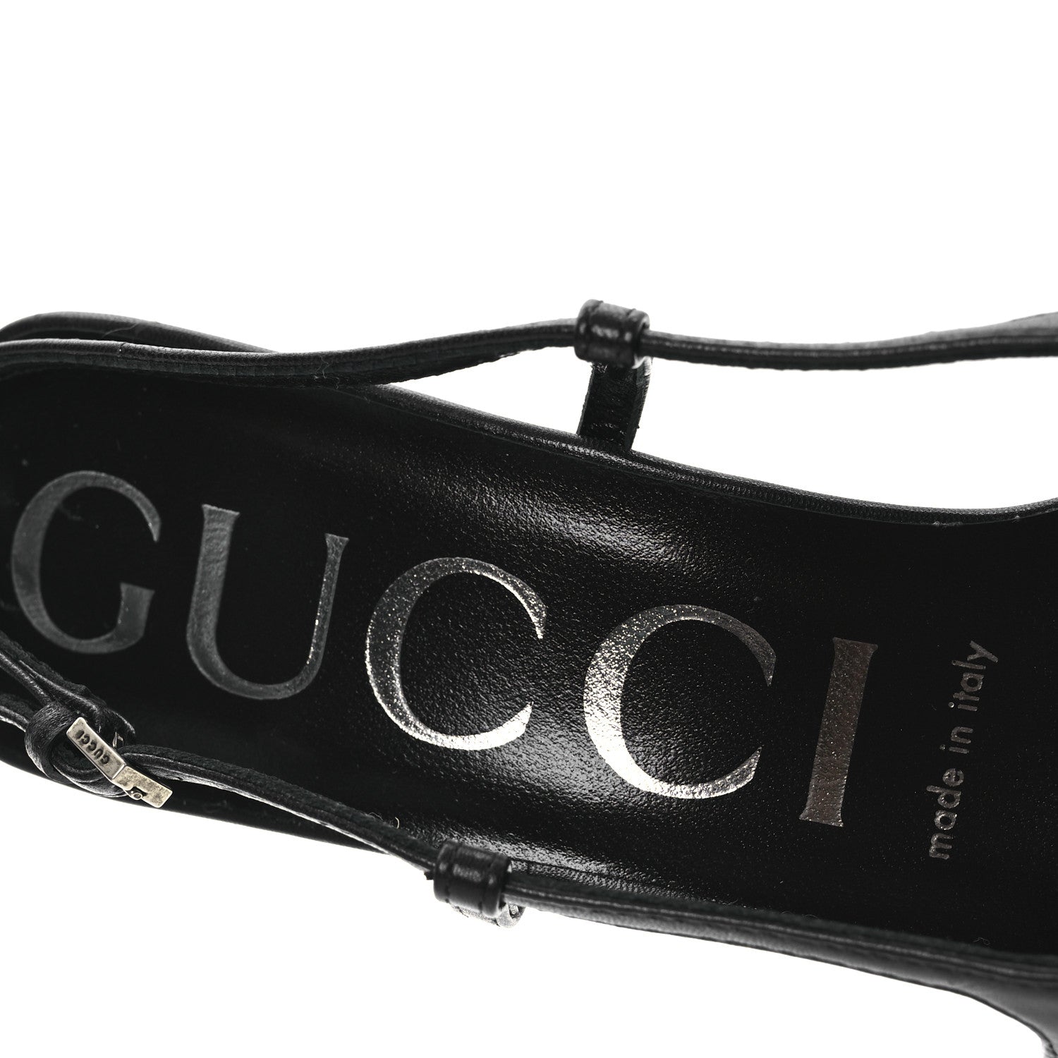 Gucci GG Monogram Malaga Kid Crystal Square G 75mm Slingback Pumps 37.5 Beige Blue 9 of 15