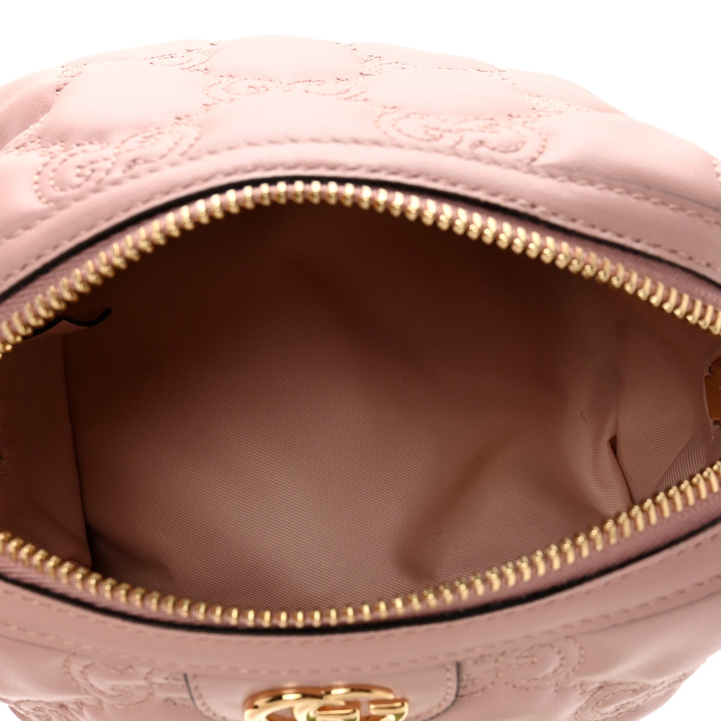 Calfskin GG Matelasse Beauty Case Perfect Pink