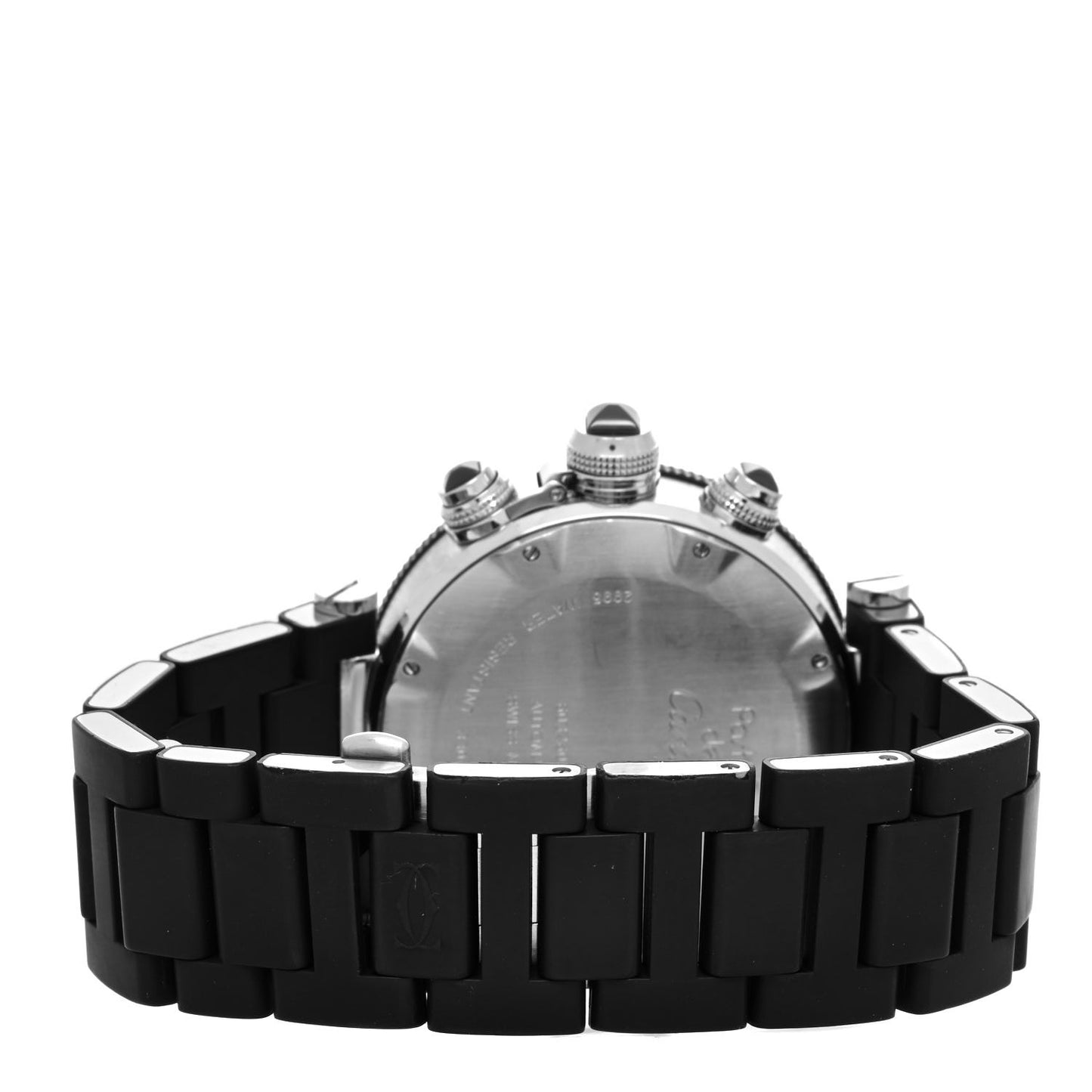 Stainless Steel Rubber 42mm Pasha Seatimer Date Chronograph Automatic Watch Black