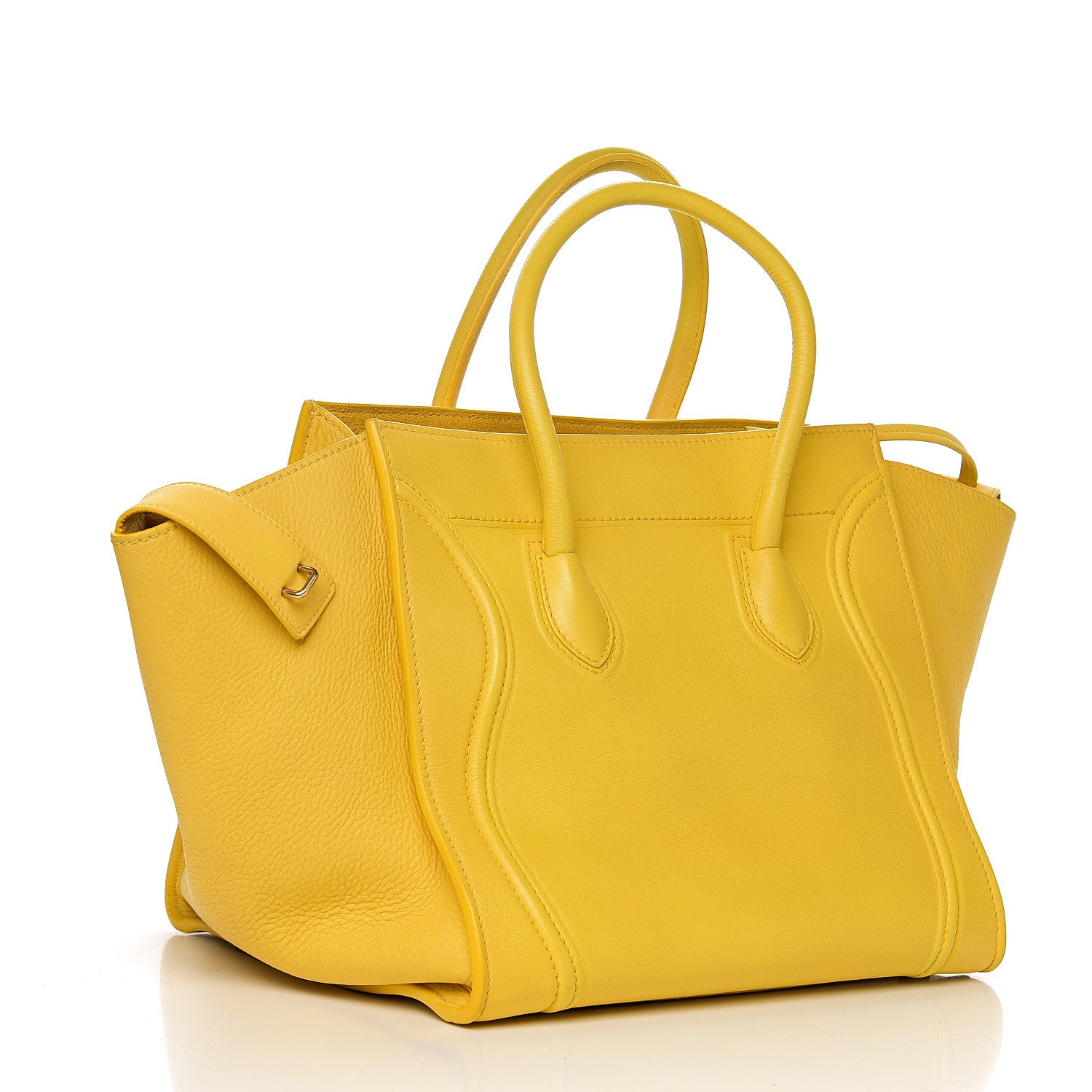 Celine Supple Calfskin Medium Phantom Luggage Sun Yellow 2 of 9